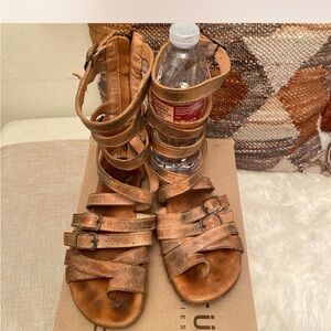 Bed Stu Seneca Brown Strappy Sandals gladiator sandal size 6